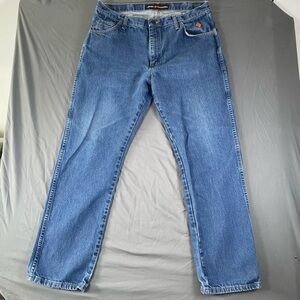 Wrangler Flame Resistant Jeans Men's Size 38x32 FR Blue Utility Workwear NFPA